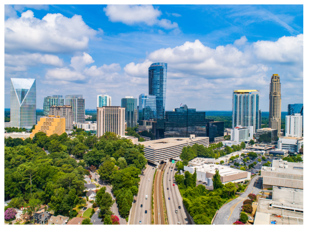 A view of Atlanta's skyline during the day