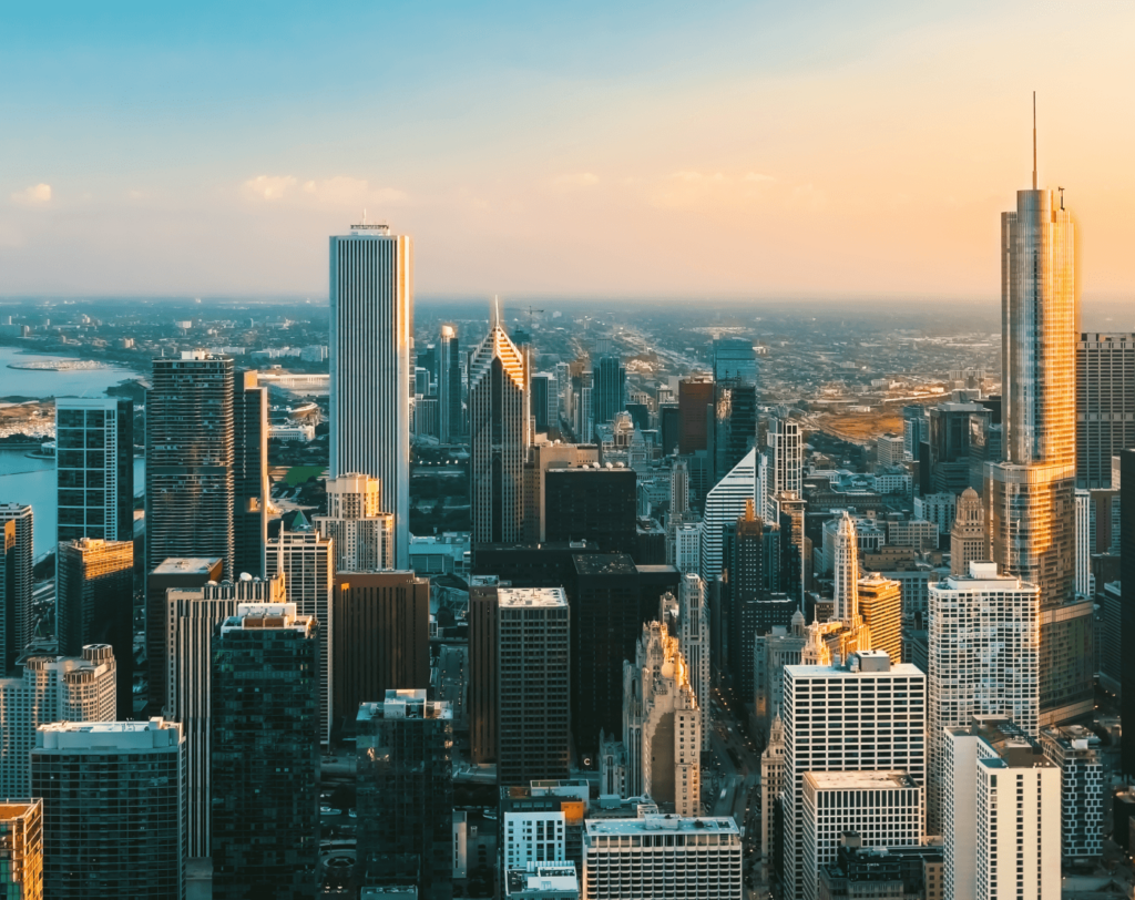 A view of Chicago's skyline during the day